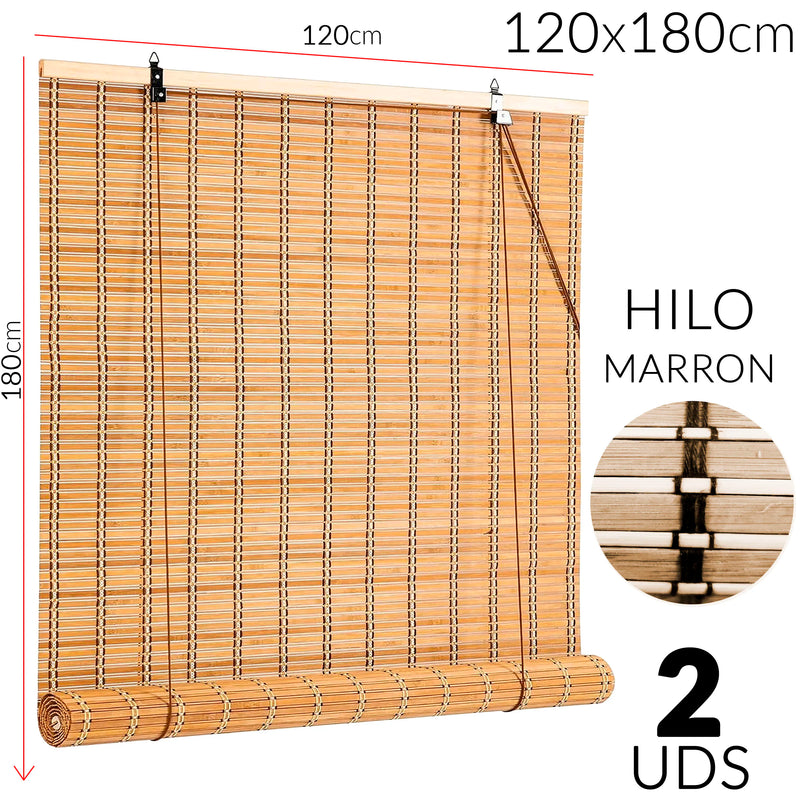 Store vénitien bambou pour fenêtre porte salon terrasse