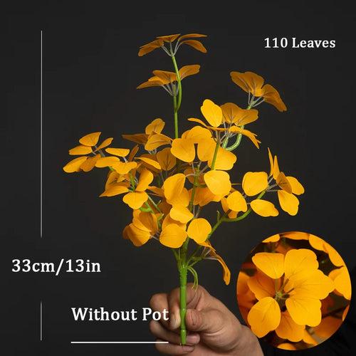 plantes artificielles schefflera trèfle et eucalyptus pour décoration maison - vue 9 sur 10