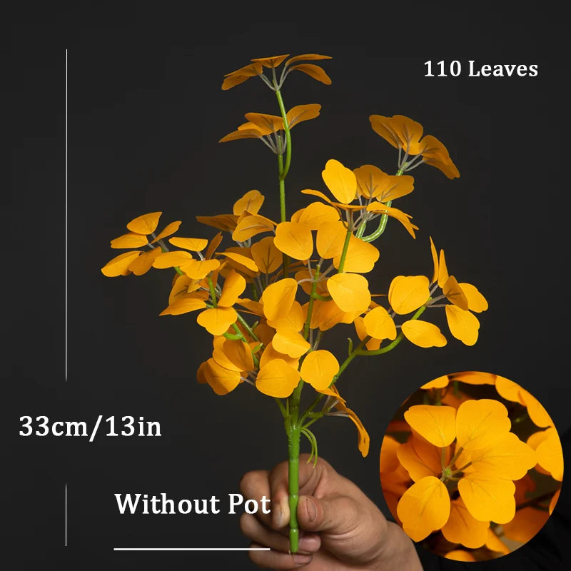 plantes artificielles schefflera trèfle et eucalyptus pour décoration maison - vue 8 sur 10