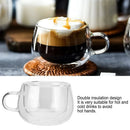 Tasse verre double paroi avec anse isolante thermique