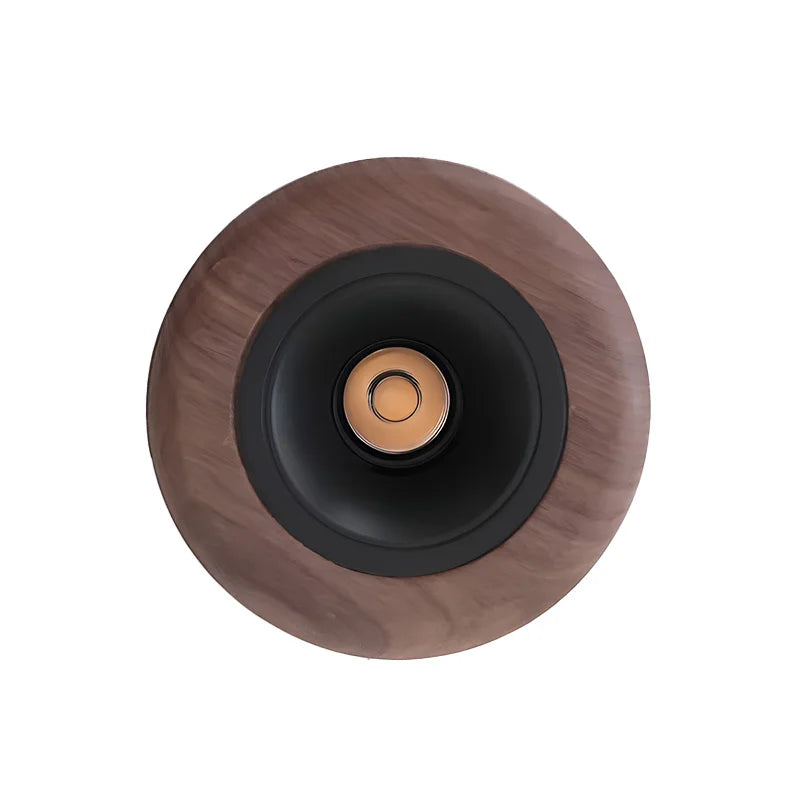 COD LED Recessed Lighting 5.11 Inch Walnut Wooden, Modern Wabi-Sabi, Wall Wash Downlight for Living Room, Bedroom, Dining, Study - vue 6 sur 7