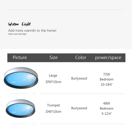 plafonnier led intelligent avec télécommande et luminosité réglable - vue 5 sur 8