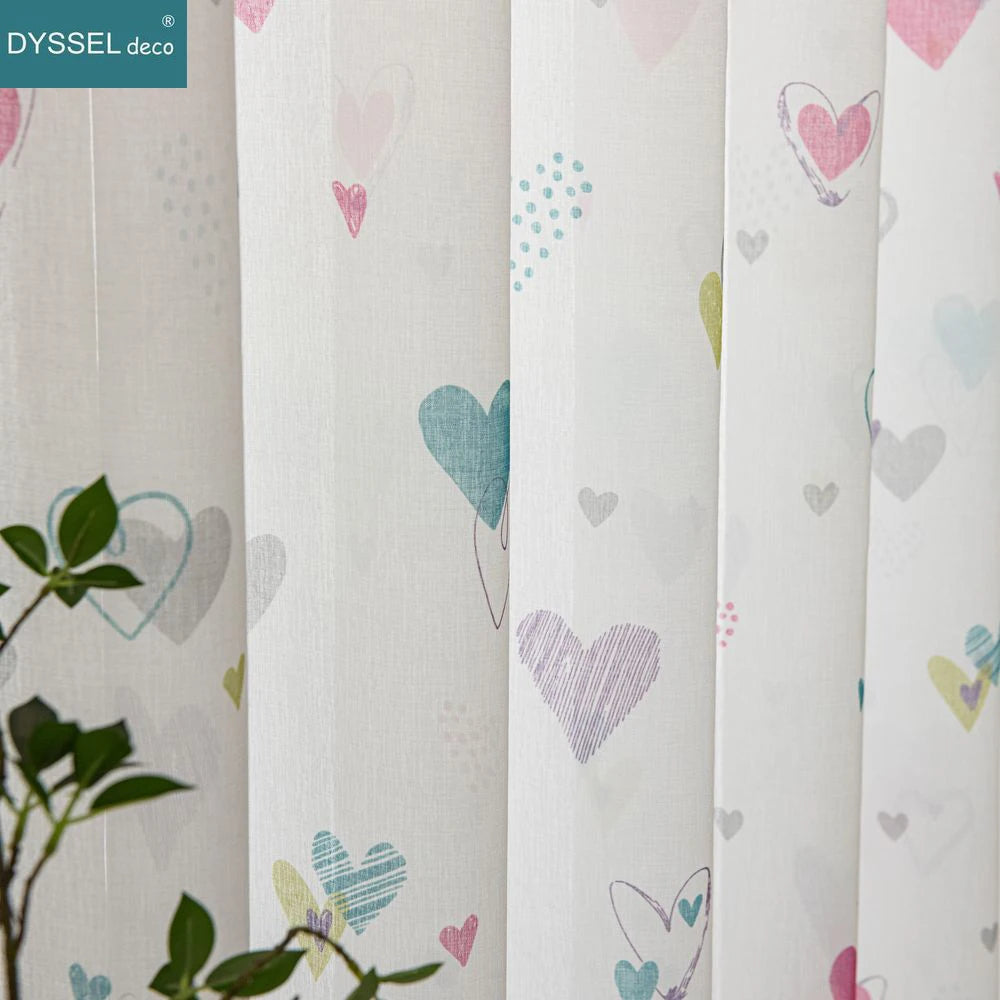 Voilage enfant style europeen motif adorable fenetre chambre - vue 4 sur 8