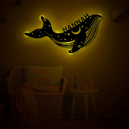 Applique murale LED USB personnalisée en forme de baleine - vue 3 sur 6