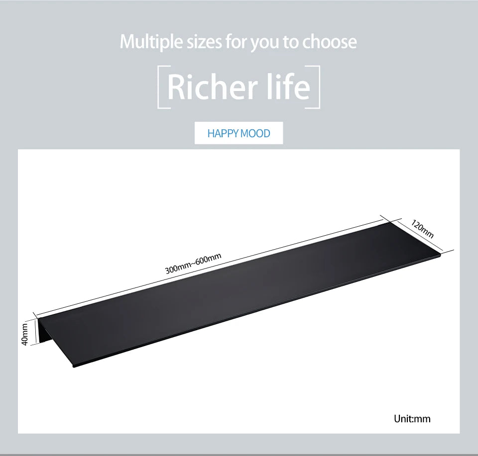 étagère murale en aluminium pour rangement moderne et pratique - vue 4 sur 14