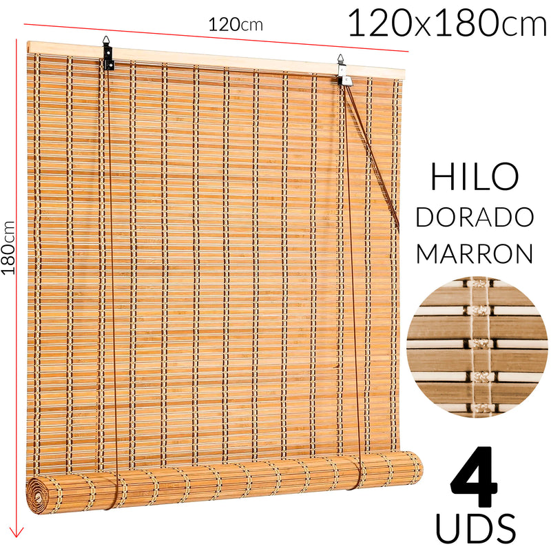 Store vénitien bambou pour fenêtre porte salon terrasse