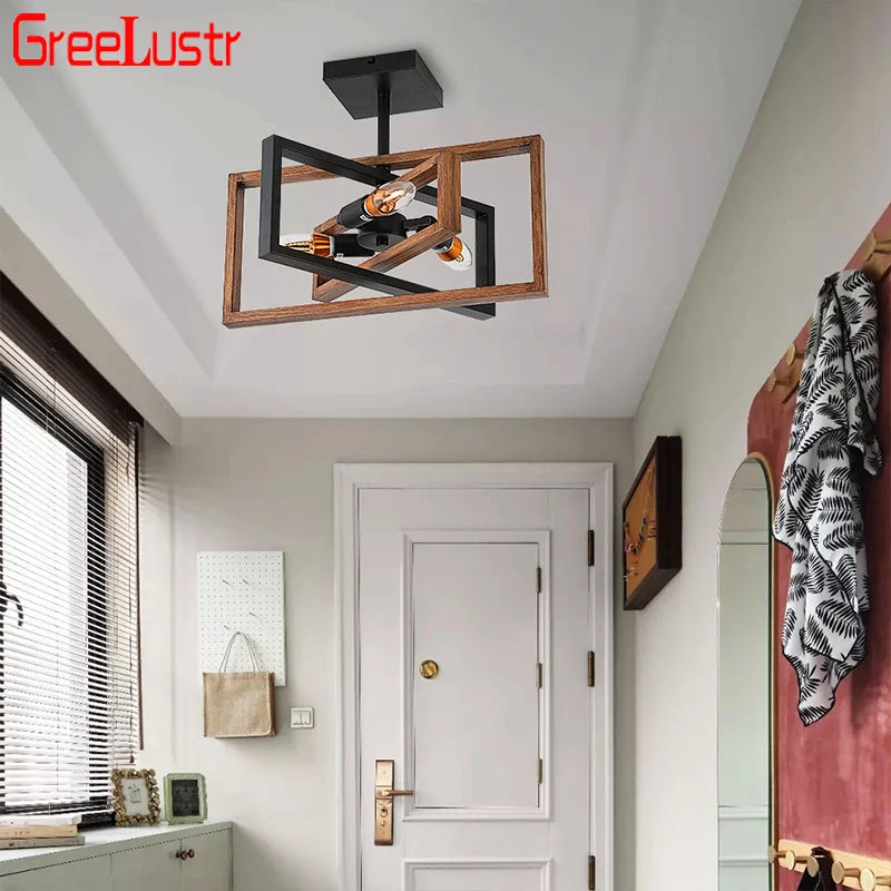plafonnier led vintage industriel rétro pour décoration maison
