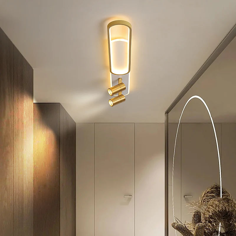 Plafond moderne à LEDs lumière avec projecteurs pour salon chambre cuisine couloir bande blanche allée lampe éclairage intérieur