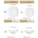 Service de table porcelaine bordure elegante 24 pieces