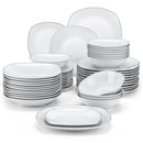Service de table porcelaine bordure elegante 24 pieces