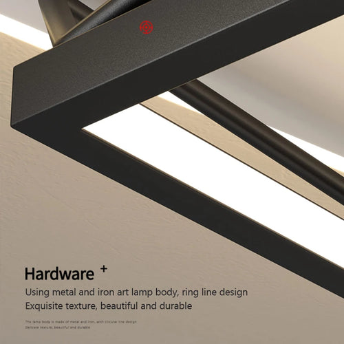 lustre led carré design moderne pour éclairage intérieur minimaliste - vue 7 sur 12