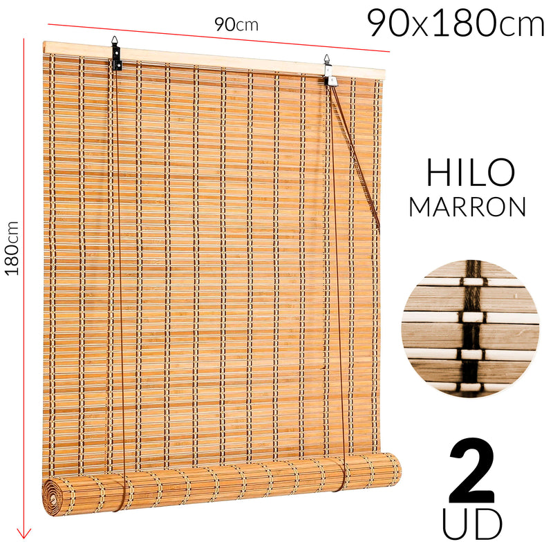 Store vénitien bambou pour fenêtre porte salon terrasse