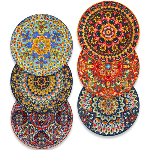 Service de table ceramique motif floral bohème complet