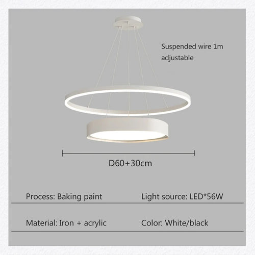 lustre moderne à led créatif pour décoration intérieure - vue 4 sur 8