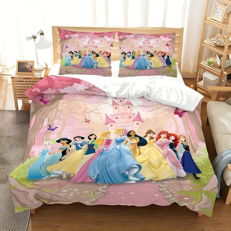 housse de couette blanche-neige et princesse bell pour Noël
