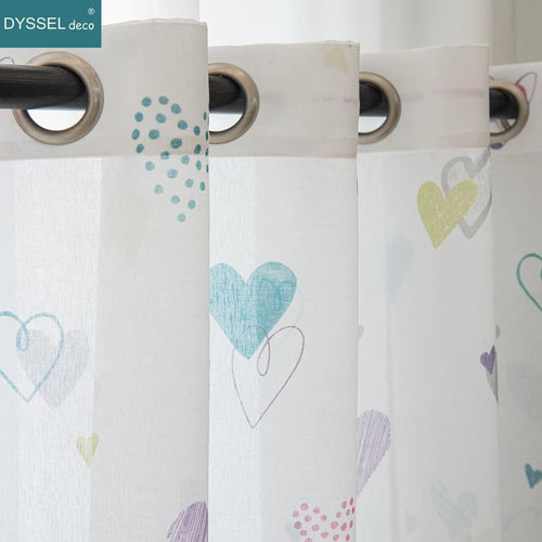 Voilage enfant style europeen motif adorable fenetre chambre