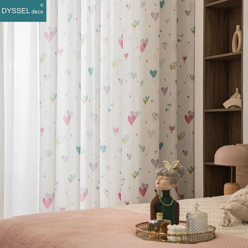 Voilage enfant style europeen motif adorable fenetre chambre