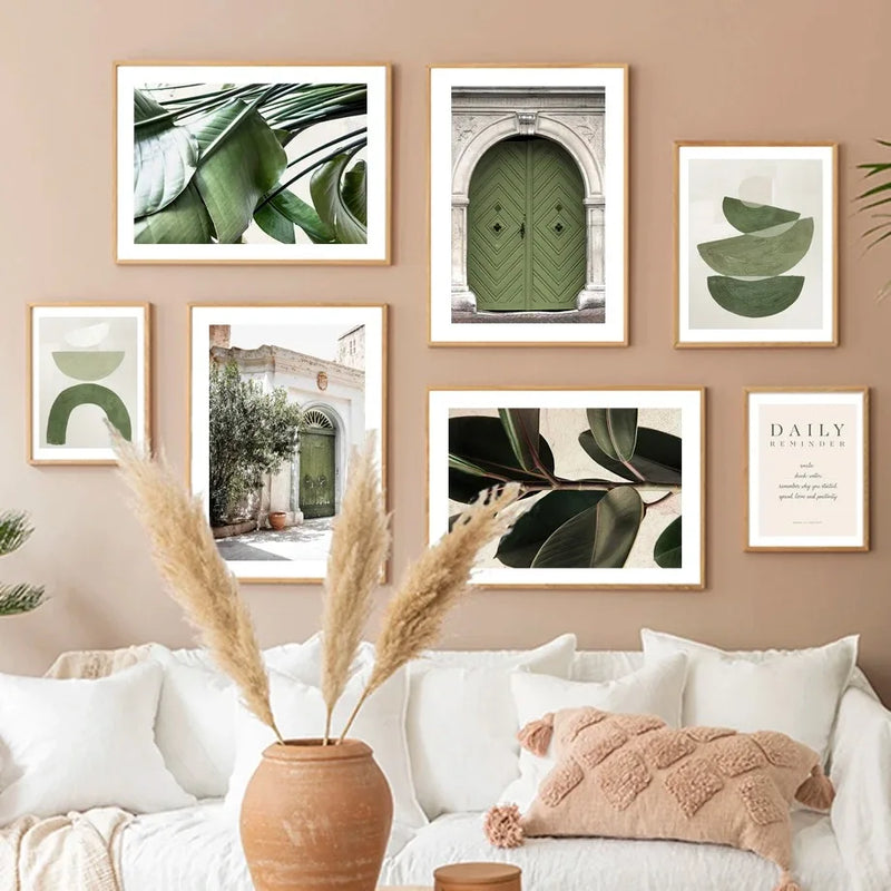 art mural toilé décoration intérieure feuilles de monstera