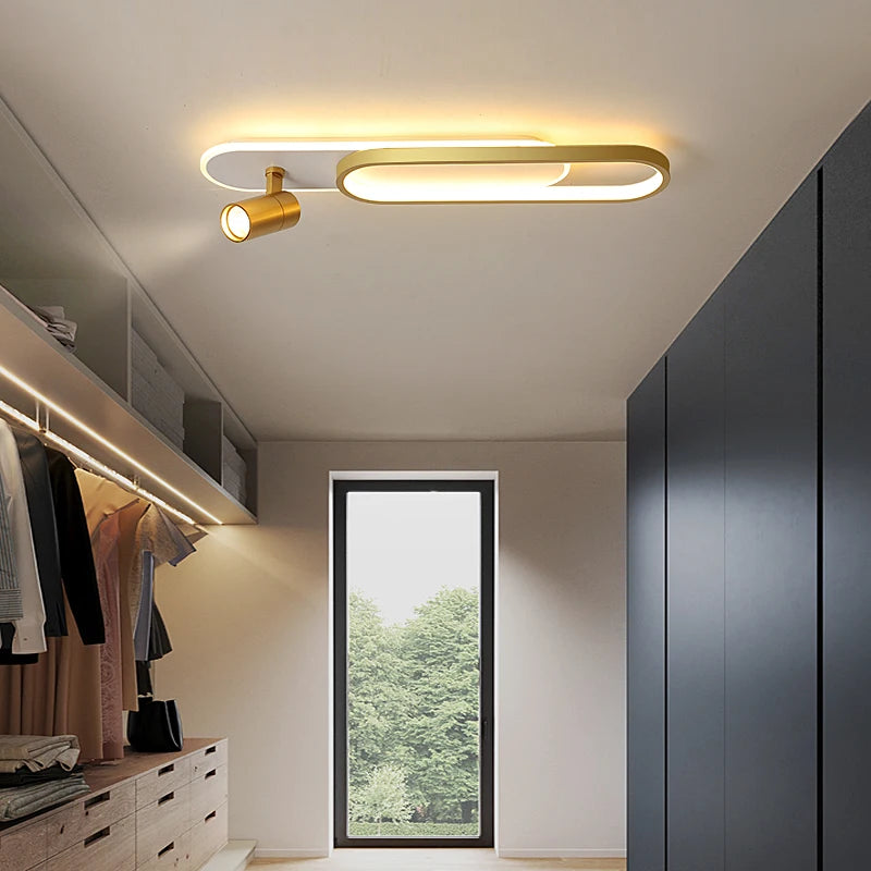 Plafond moderne à LEDs lumière avec projecteurs pour salon chambre cuisine couloir bande blanche allée lampe éclairage intérieur