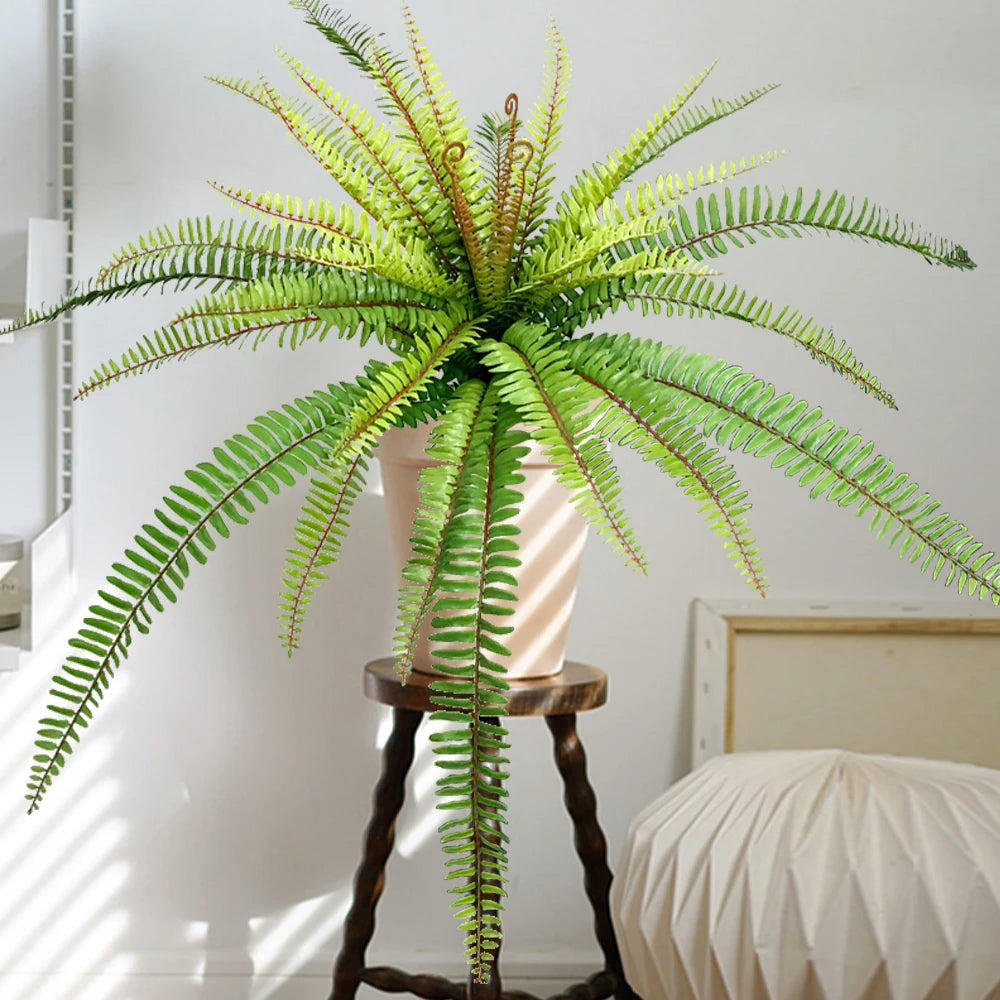 grande fougère tropicale artificielle pour décoration de fête et carnaval - vue 3 sur 6