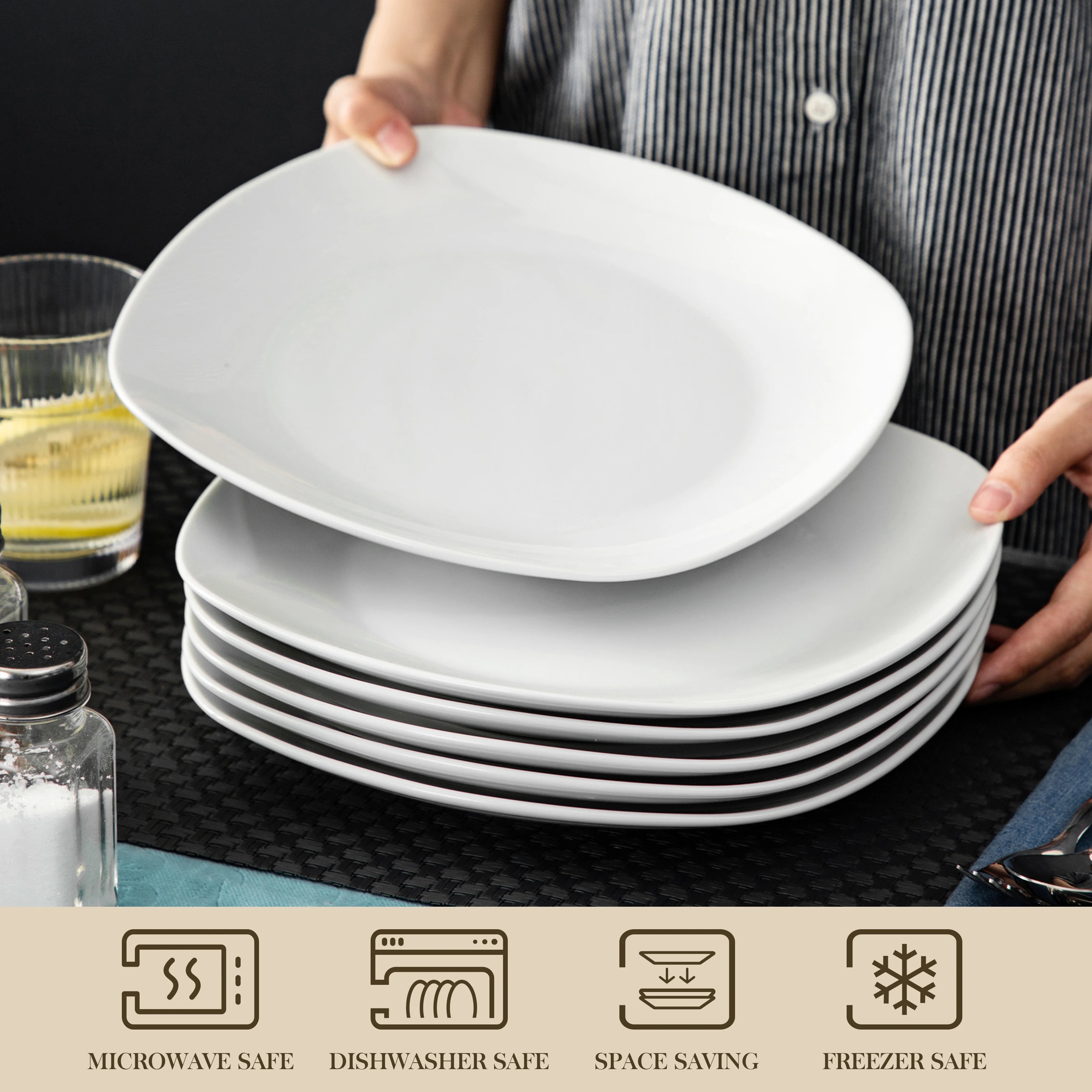 Service assiettes ceramique minimaliste ensemble vaisselle table - vue 4 sur 6