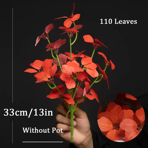 plantes artificielles schefflera trèfle et eucalyptus pour décoration maison - vue 10 sur 10