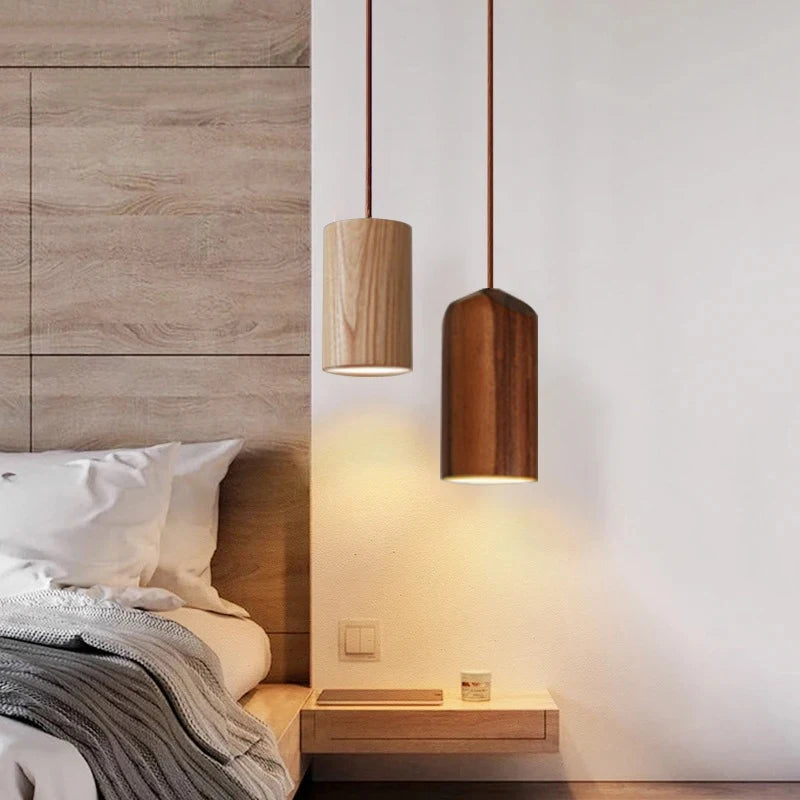 lampe suspendue nordique en bois luminaire décoratif d'intérieur - vue 3 sur 10