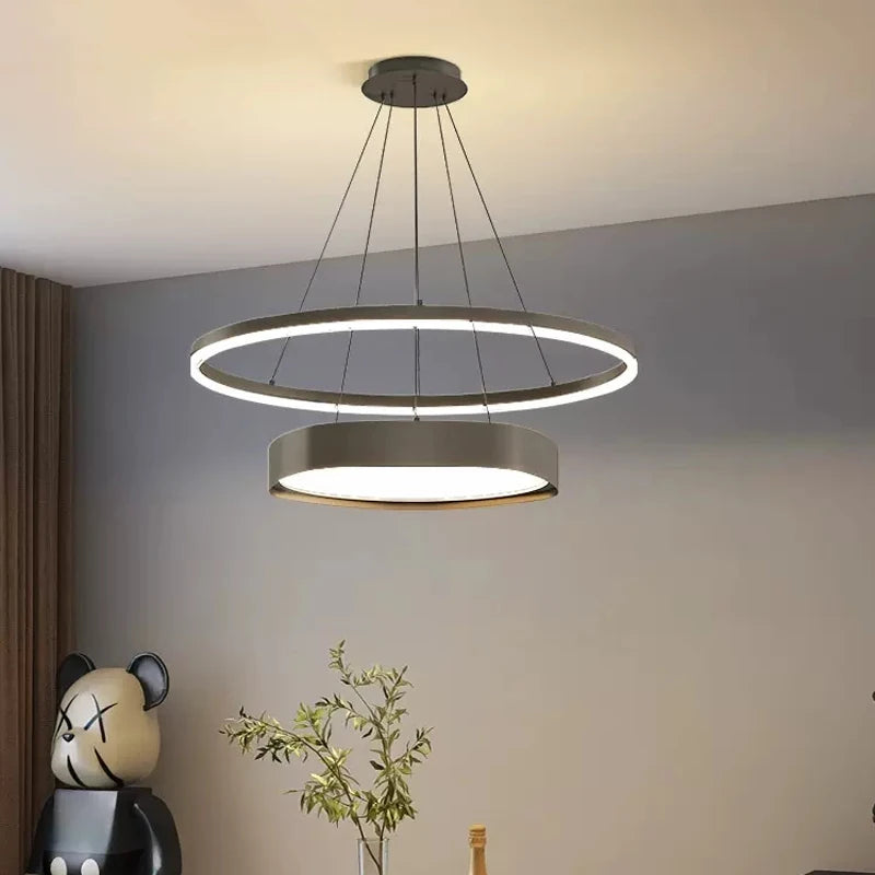 lustre nordique moderne à led design créatif et simple - vue 3 sur 8