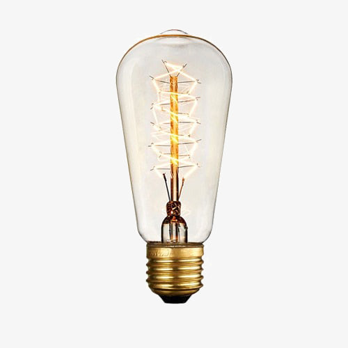 Bombilla incandescente cónica de filamento espiralado Edison vintage de 40 W