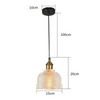 Suspension design en verre grainé style industriel Bowl