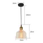 Suspension design en verre grainé style industriel Bowl
