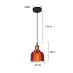 Suspension design en verre grainé style industriel Bowl