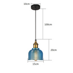 Suspension design en verre grainé style industriel Bowl