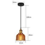 Suspension design en verre grainé style industriel Bowl