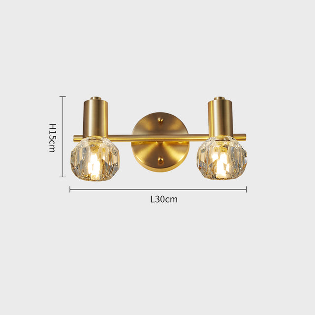 Aplique LED de lujo Altesse de cristal dorado