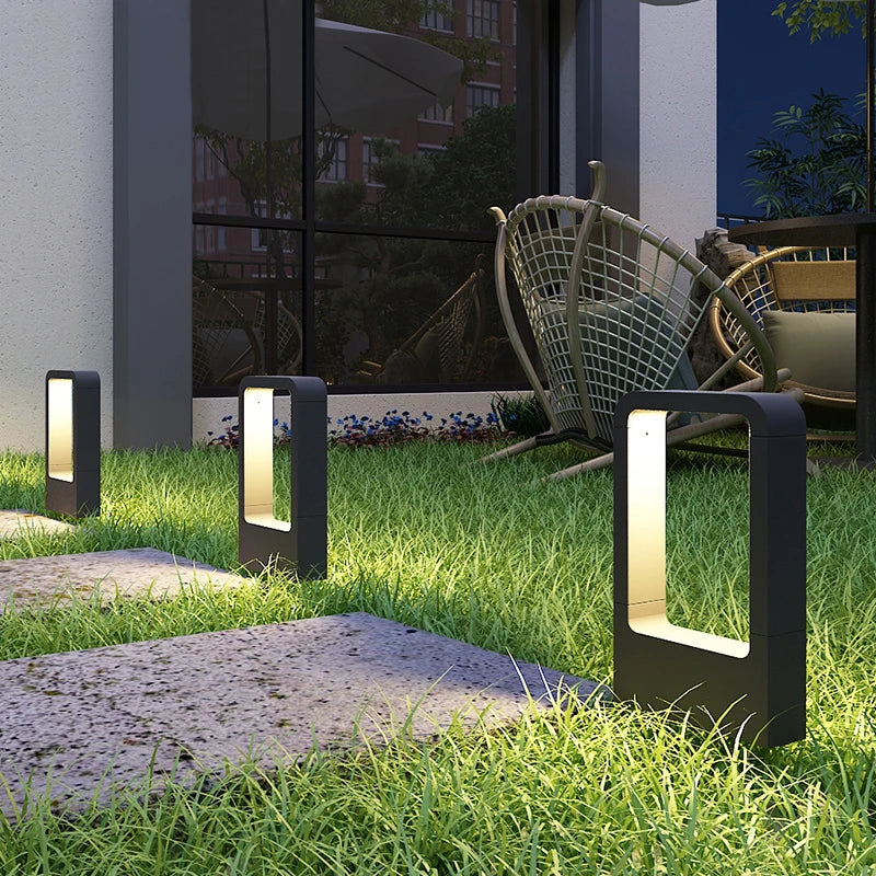 Lumières extérieures lumières de jardin lumières de pelouse modernes en aluminium étanche IP54 Villas lumières de paysage lumières de pelouse de paysage de cour