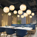 suspension moderne en résine fantaisie led lune