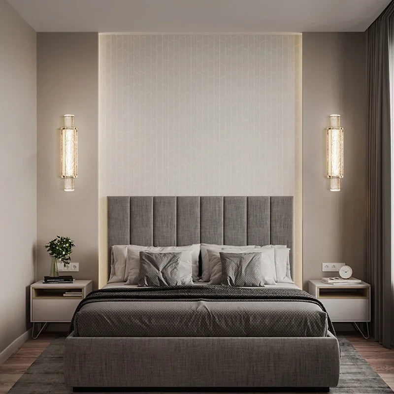 applique murale led moderne design en cristal transparent pour intérieur - vue 4 sur 8