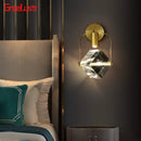 Applique murale led cristal luxe moderne décor intérieur maison chevet allée entrée.