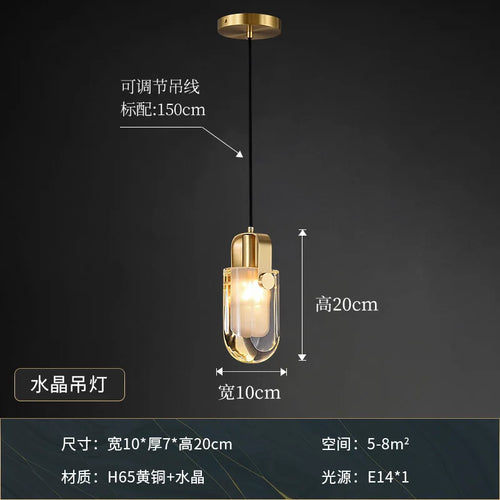 lampes suspendues en cristal nordique pour restaurant de luxe