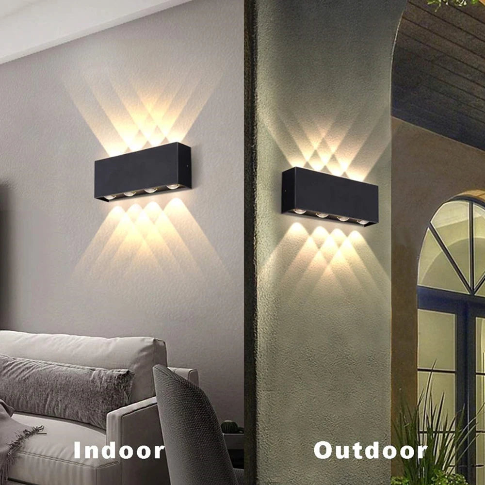 Applique murale led extérieure étanche en aluminium moderne nordique - vue 4 sur 11