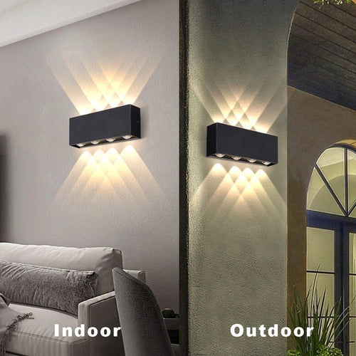 Applique murale led extérieure étanche en aluminium moderne nordique - vue 5 sur 11
