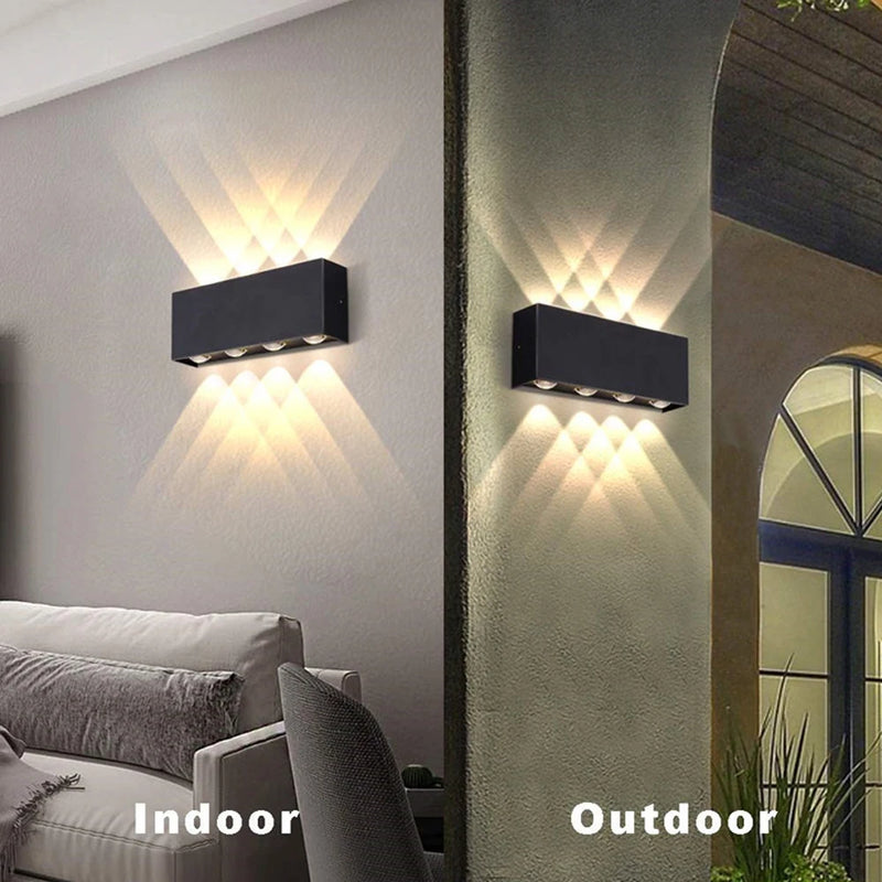 Applique murale led extérieure étanche en aluminium moderne nordique
