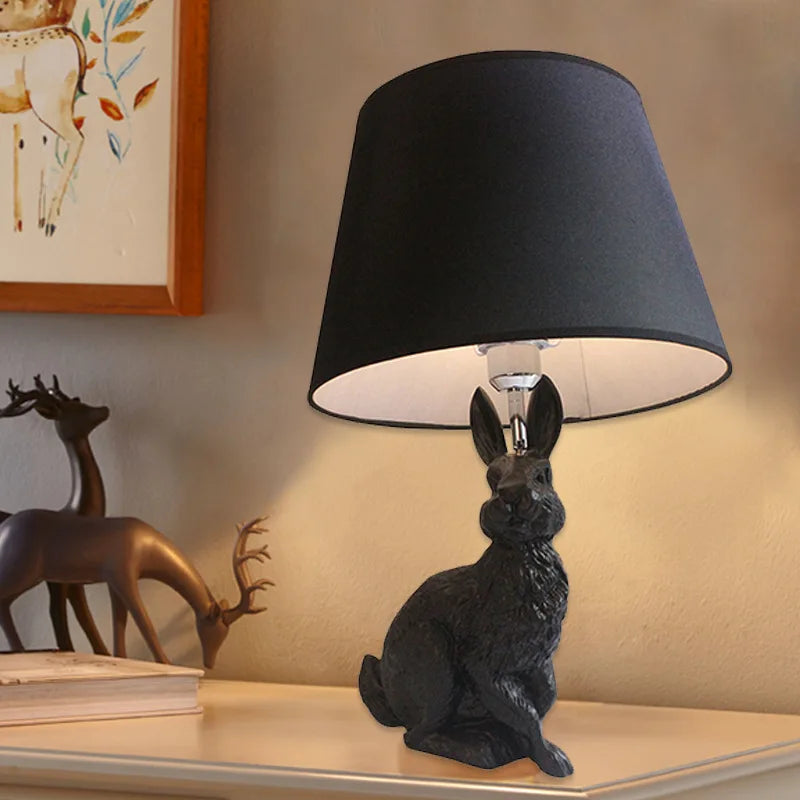 Lampe de Table lapin moderne en résine créative