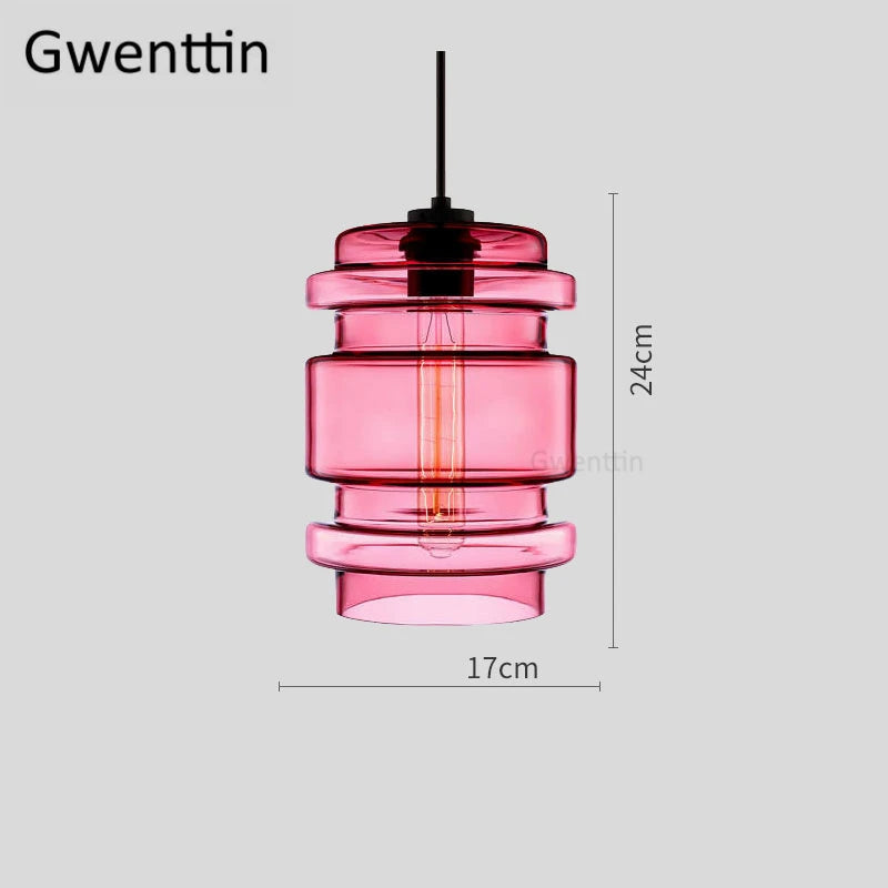 suspension moderne en verre teinté pour décoration intérieure - vue 16 sur 30