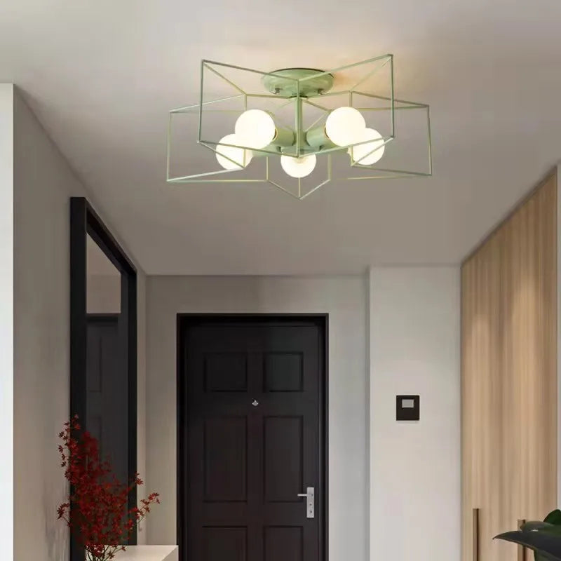 plafonnier moderne minimaliste étoile à cinq branches décoratif