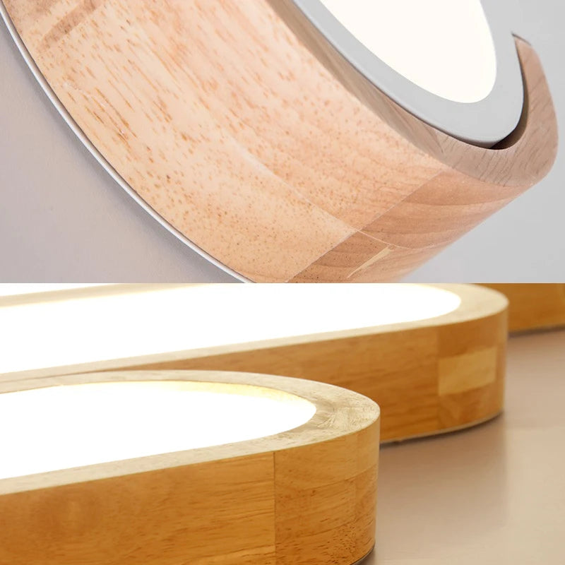plafonniers minimalistes en bois massif avec panneaux acryliques nouvelle collection