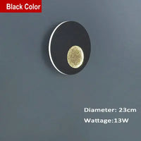 Postmodern applique murale LED lune lampe blanc noir carré rond en aluminium chambre chevet applique murale escalier cuisine couloir luminaire