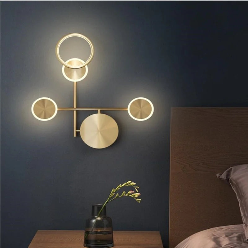 applique murale moderne à led trois lumières pour lecture et escalier