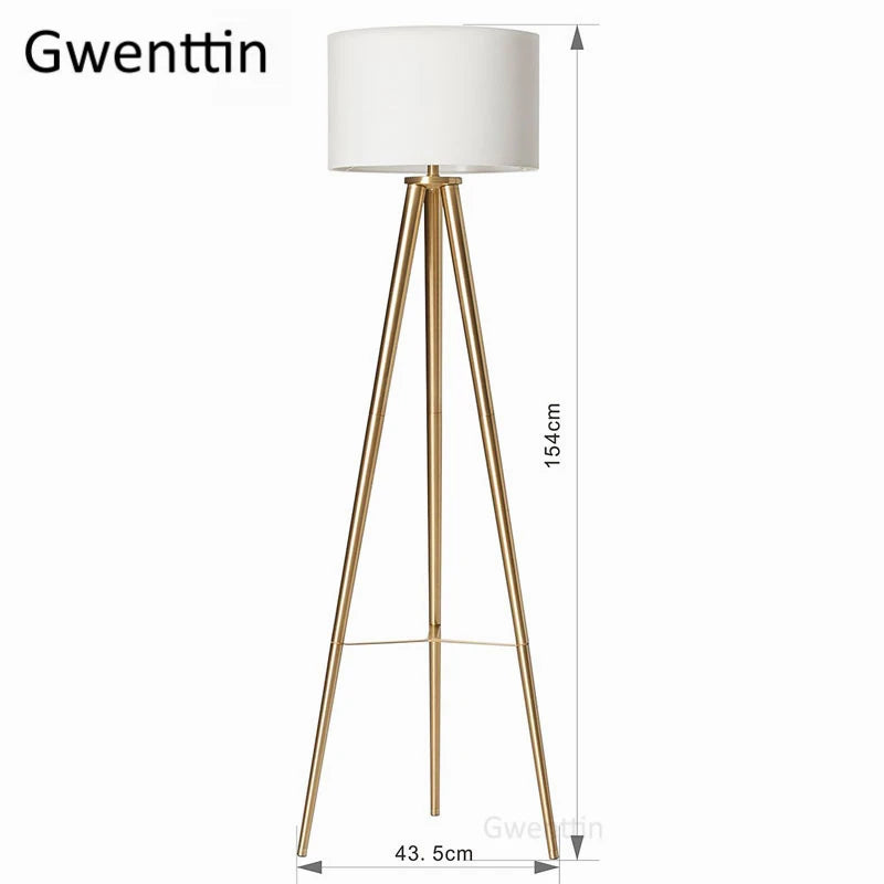 lampadaire créatif en fil de soie avec trépied nordique décoratif - vue 6 sur 13